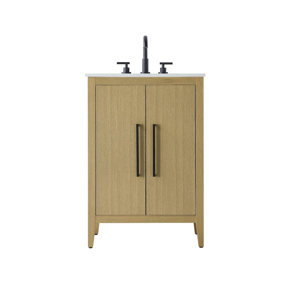 24 Inch Single Bathroom Vanity In  Honey Brown