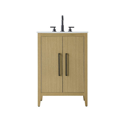 24 Inch Single Bathroom Vanity In  Honey Brown