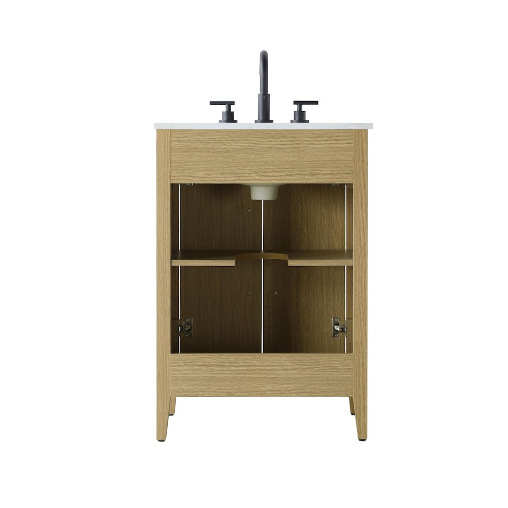 24 Inch Single Bathroom Vanity In  Honey Brown