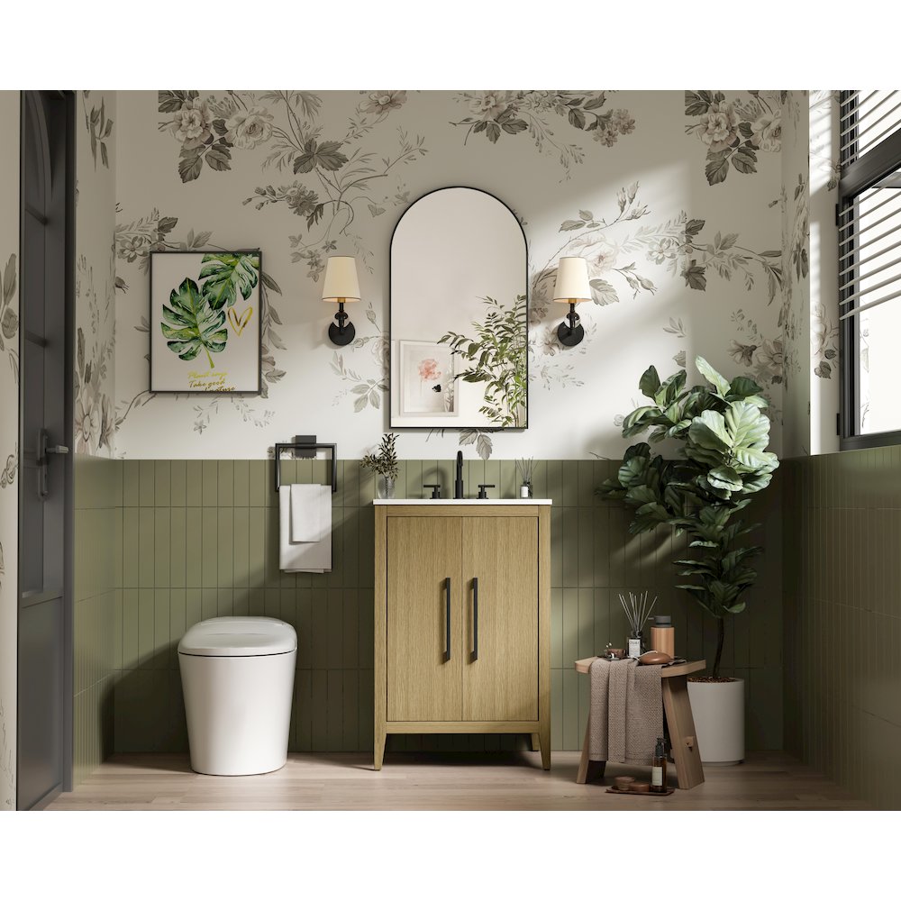 24 Inch Single Bathroom Vanity In  Honey Brown