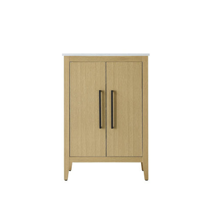 24 Inch Single Bathroom Vanity In  Honey Brown