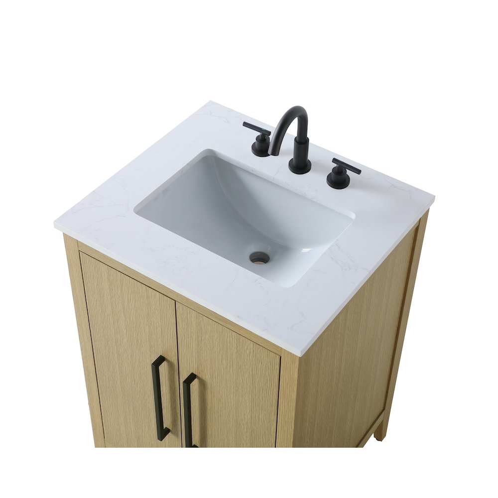 24 Inch Single Bathroom Vanity In  Honey Brown
