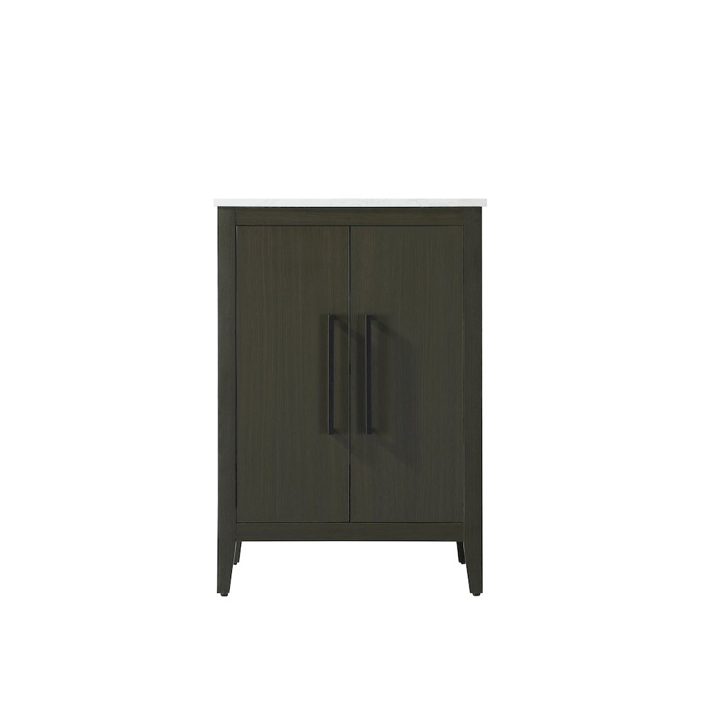 24 Inch Single Bathroom Vanity In Mocha Brown