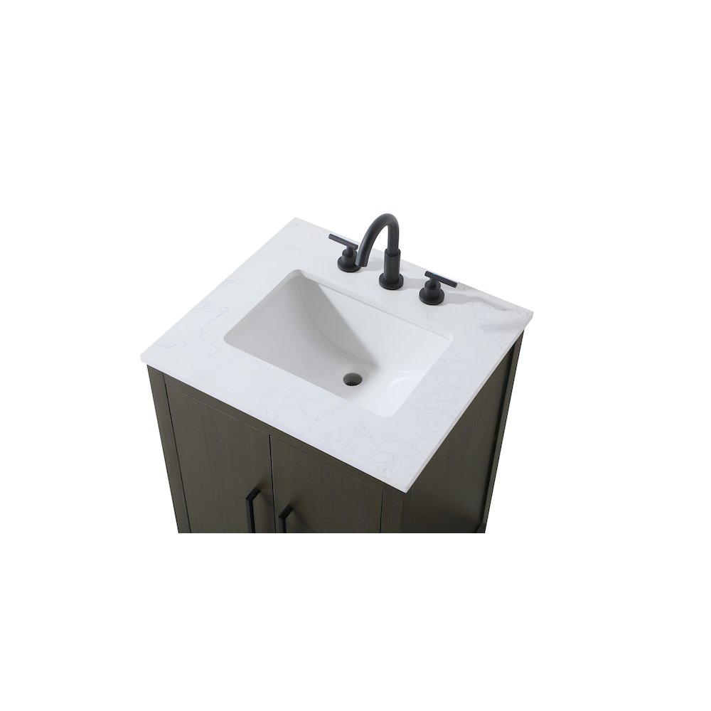 24 Inch Single Bathroom Vanity In Mocha Brown