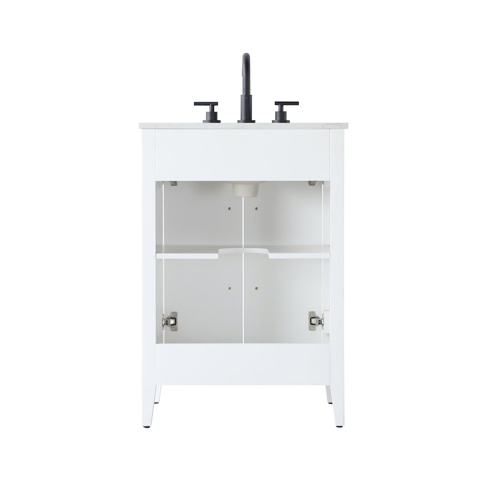 24 Inch Single Bathroom Vanity In White