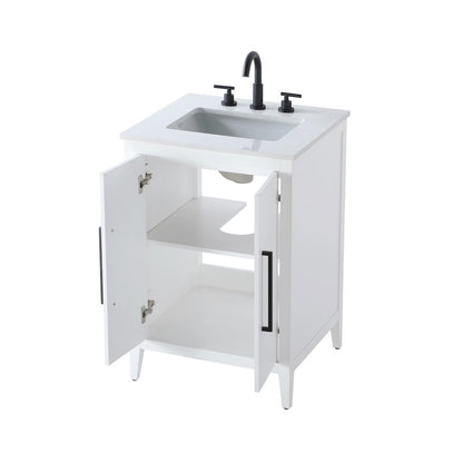 24 Inch Single Bathroom Vanity In White