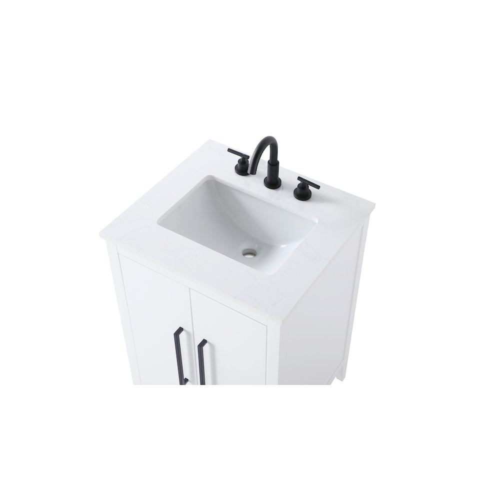 24 Inch Single Bathroom Vanity In White