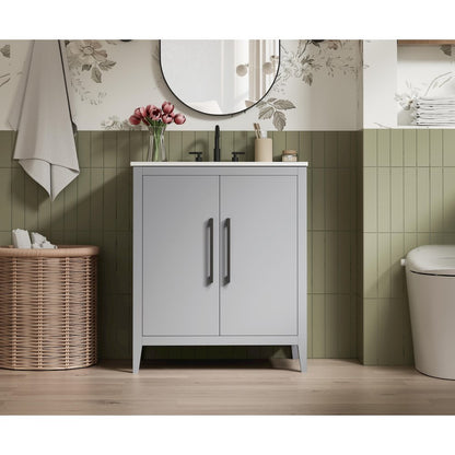 30 Inch Single Bathroom Vanity In Grey