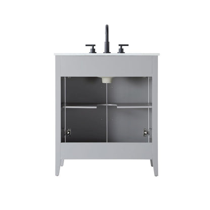 30 Inch Single Bathroom Vanity In Grey