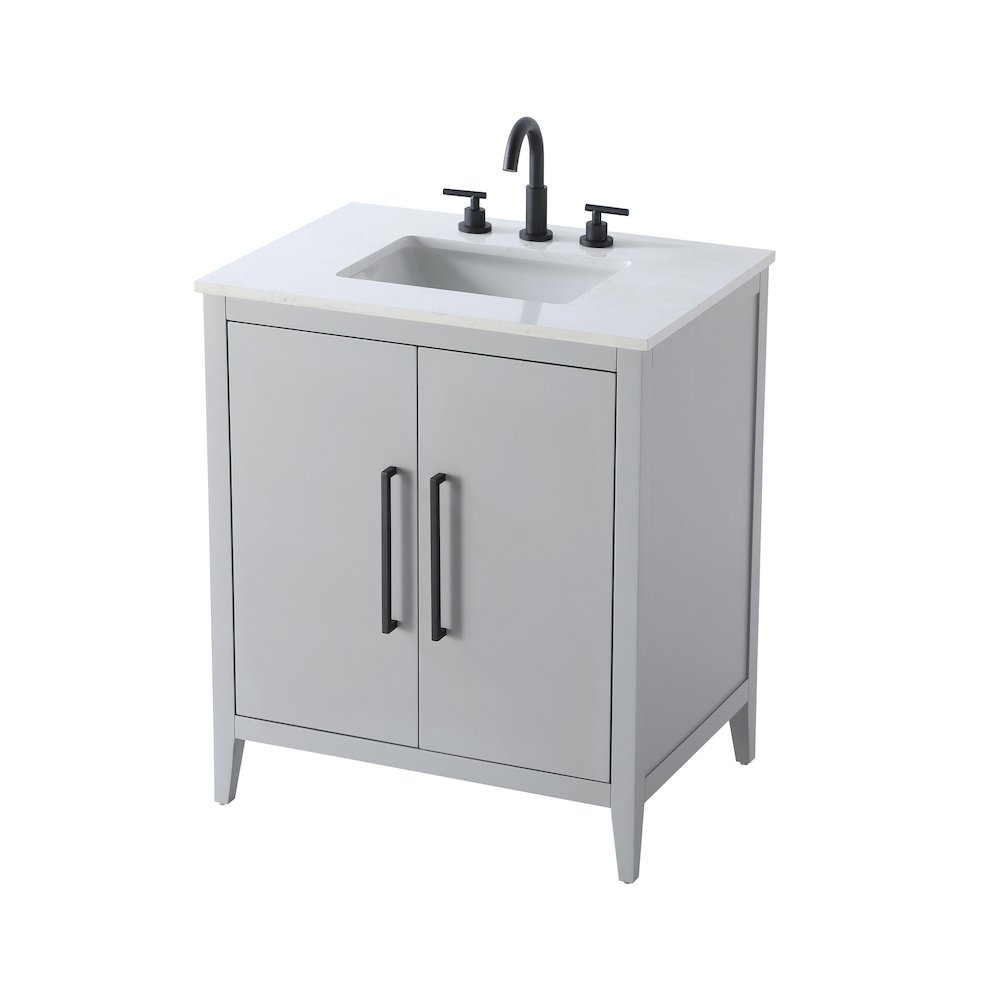 30 Inch Single Bathroom Vanity In Grey