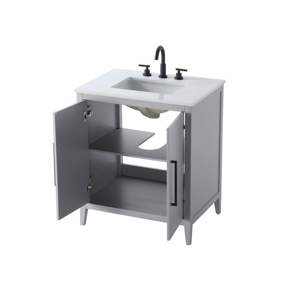 30 Inch Single Bathroom Vanity In Grey