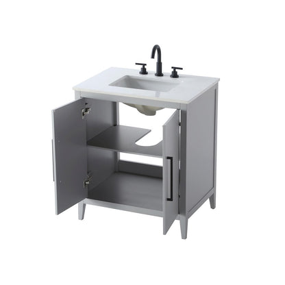 30 Inch Single Bathroom Vanity In Grey