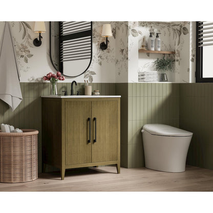 30 Inch Single Bathroom Vanity In Chestnut Brown