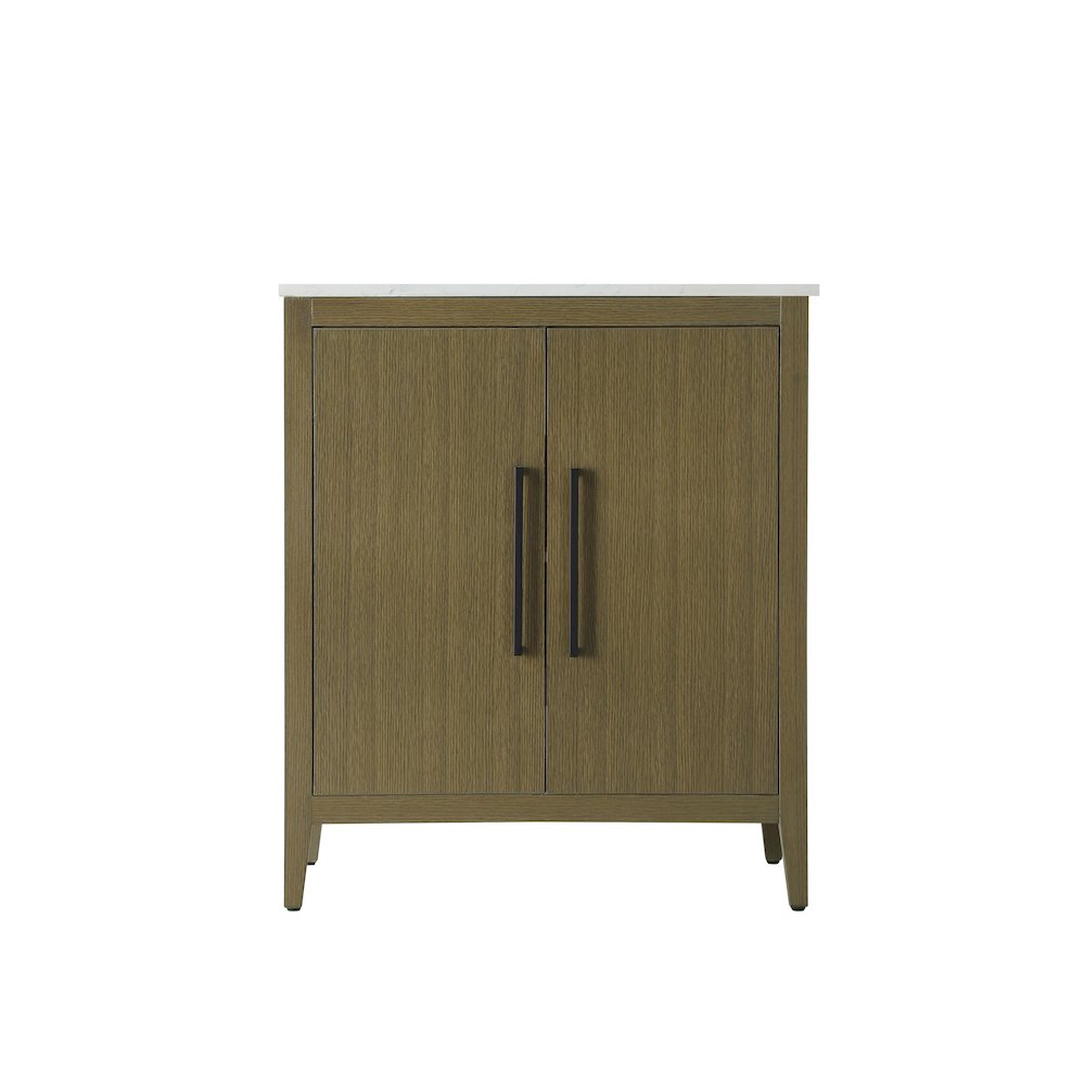30 Inch Single Bathroom Vanity In Chestnut Brown
