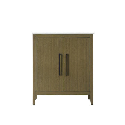 30 Inch Single Bathroom Vanity In Chestnut Brown