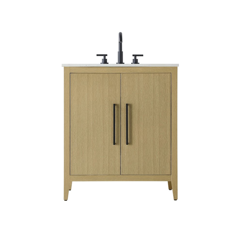 30 Inch Single Bathroom Vanity In  Honey Brown