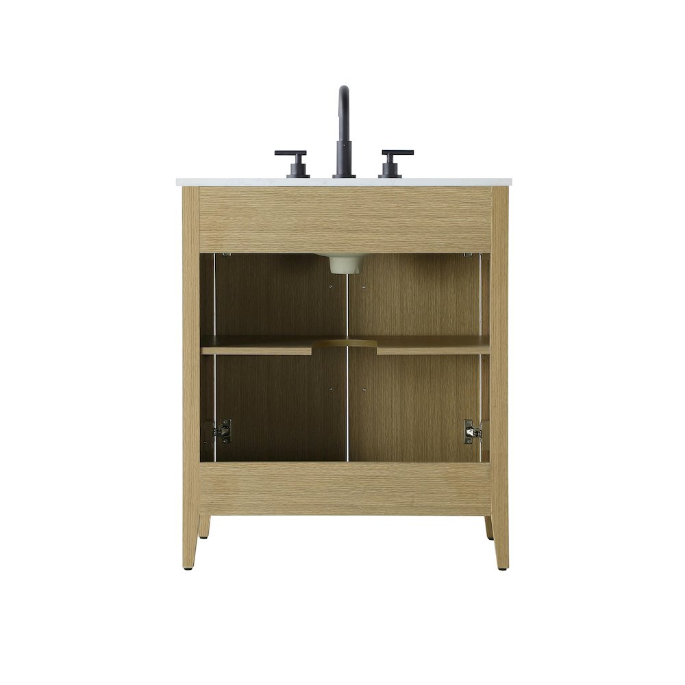 30 Inch Single Bathroom Vanity In  Honey Brown