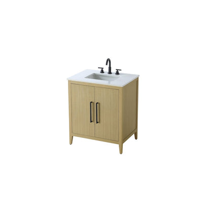 30 Inch Single Bathroom Vanity In  Honey Brown