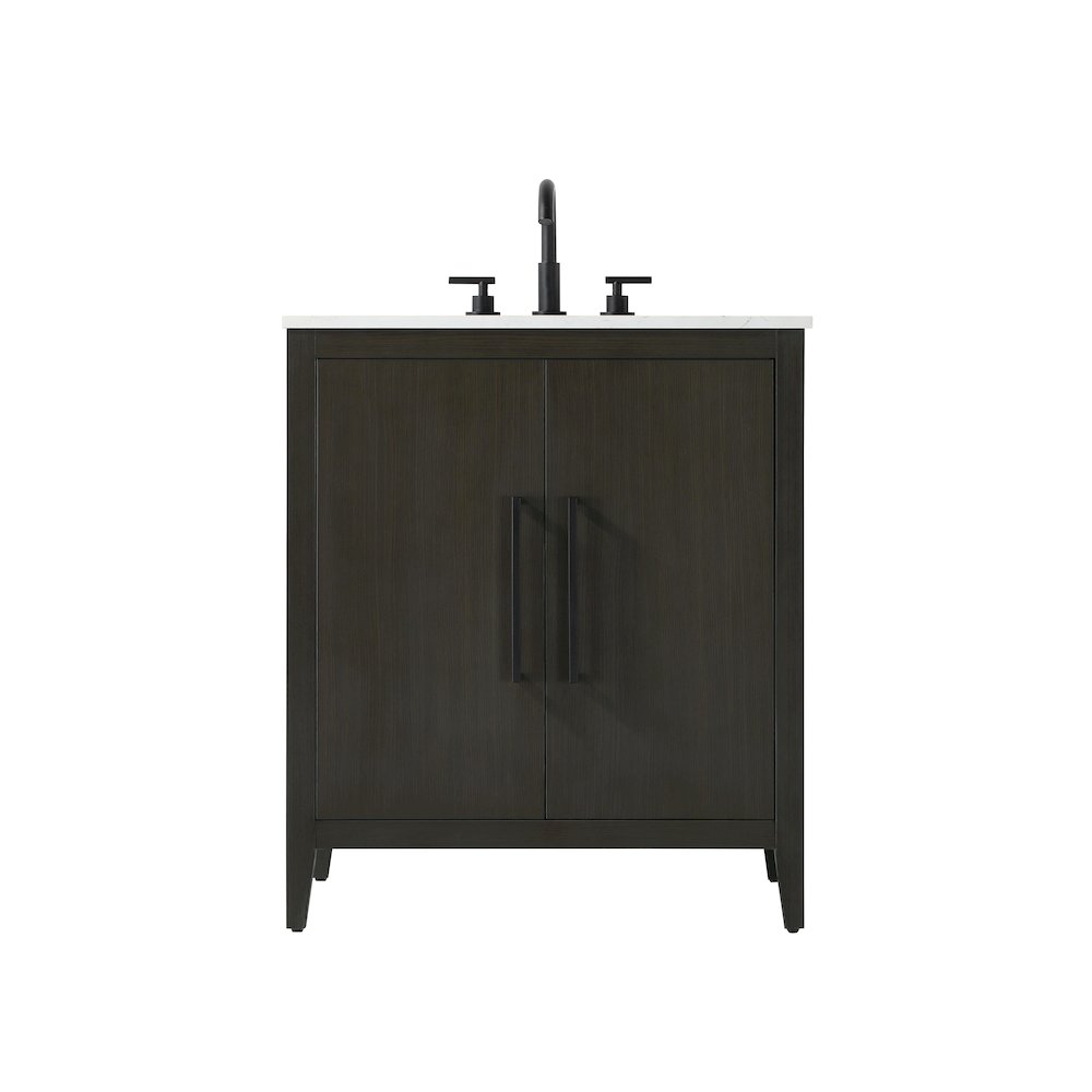 30 Inch Single Bathroom Vanity In Mocha Brown