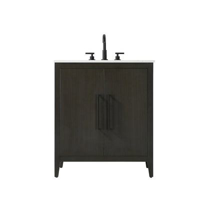 30 Inch Single Bathroom Vanity In Mocha Brown