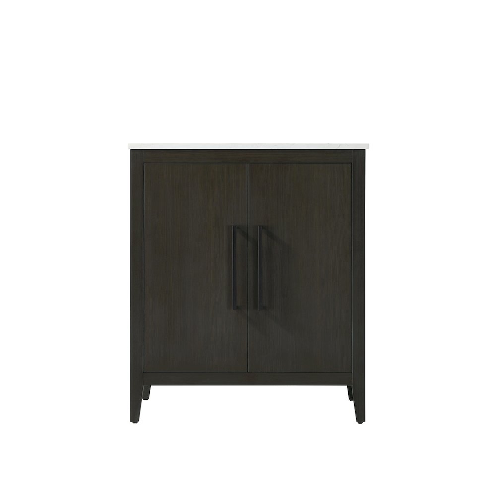 30 Inch Single Bathroom Vanity In Mocha Brown