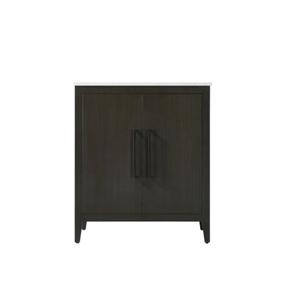 30 Inch Single Bathroom Vanity In Mocha Brown