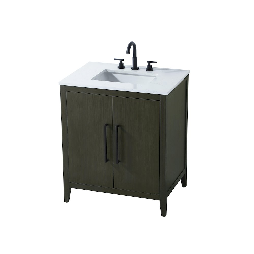 30 Inch Single Bathroom Vanity In Mocha Brown