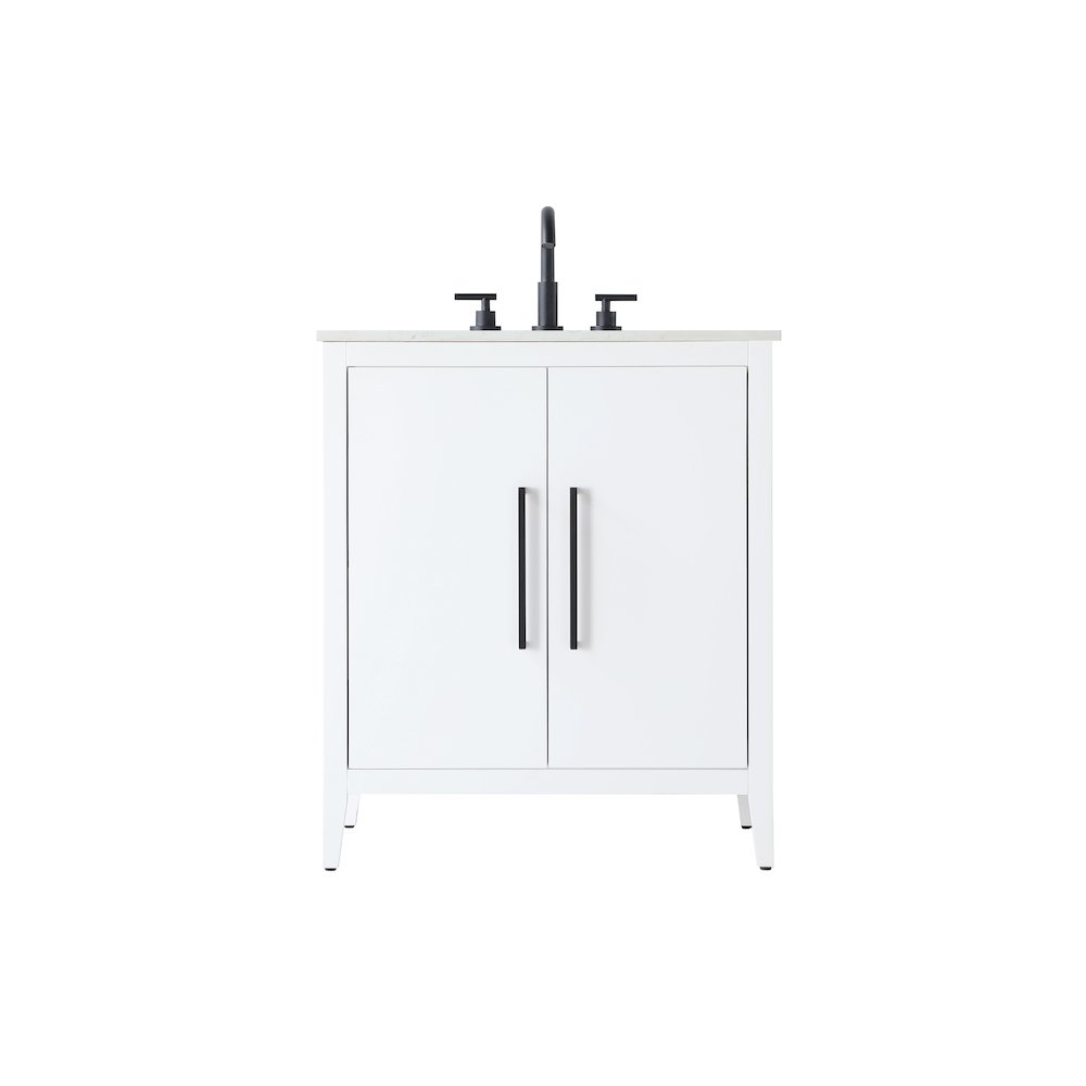 30 Inch Single Bathroom Vanity In White