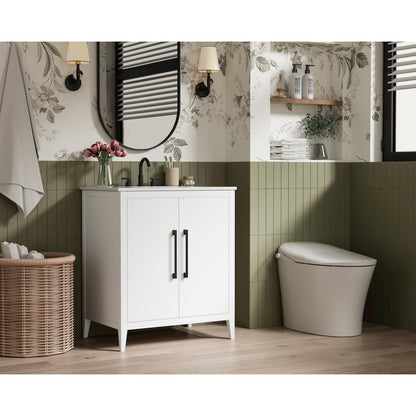 30 Inch Single Bathroom Vanity In White