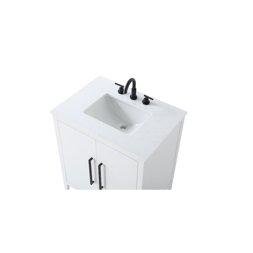 30 Inch Single Bathroom Vanity In White
