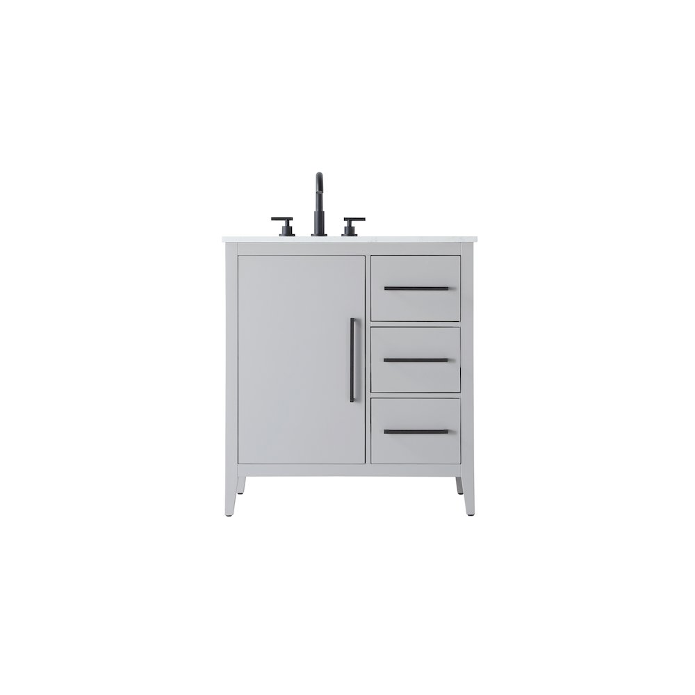 32 Inch Single Bathroom Vanity In Grey