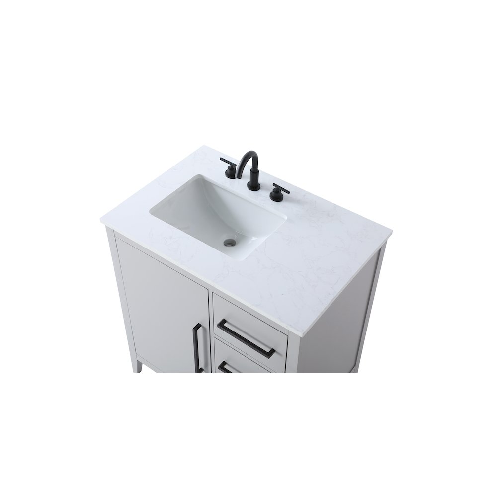 32 Inch Single Bathroom Vanity In Grey