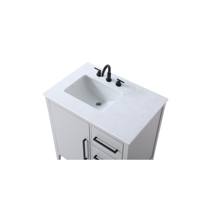 32 Inch Single Bathroom Vanity In Grey
