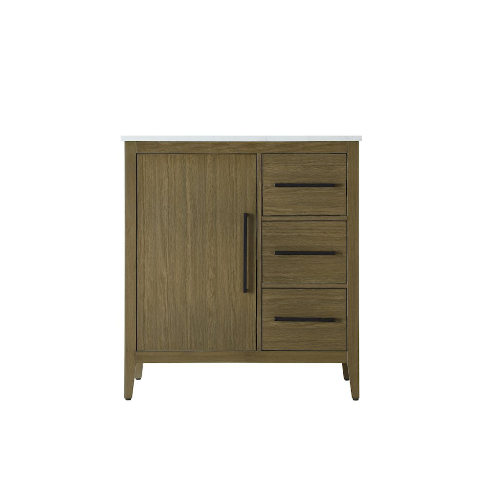 32 Inch Single Bathroom Vanity In Chestnut Brown