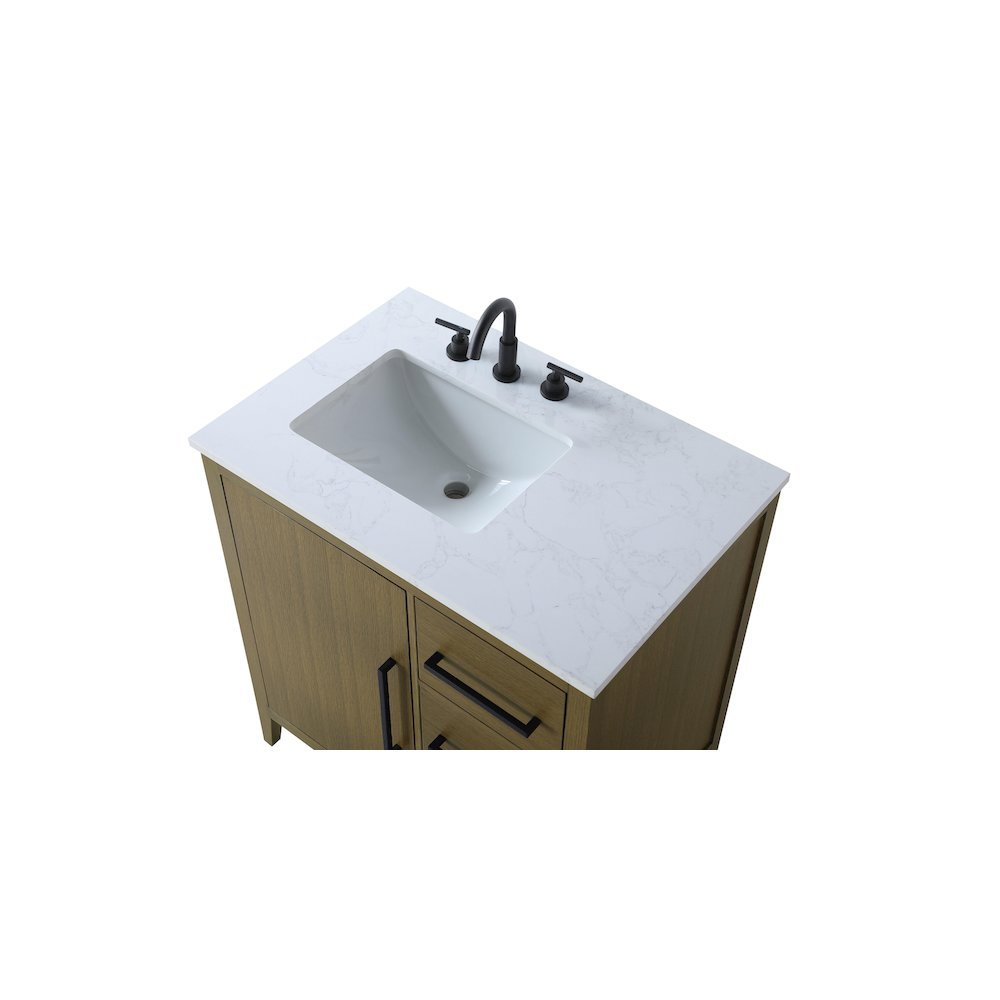 32 Inch Single Bathroom Vanity In Chestnut Brown