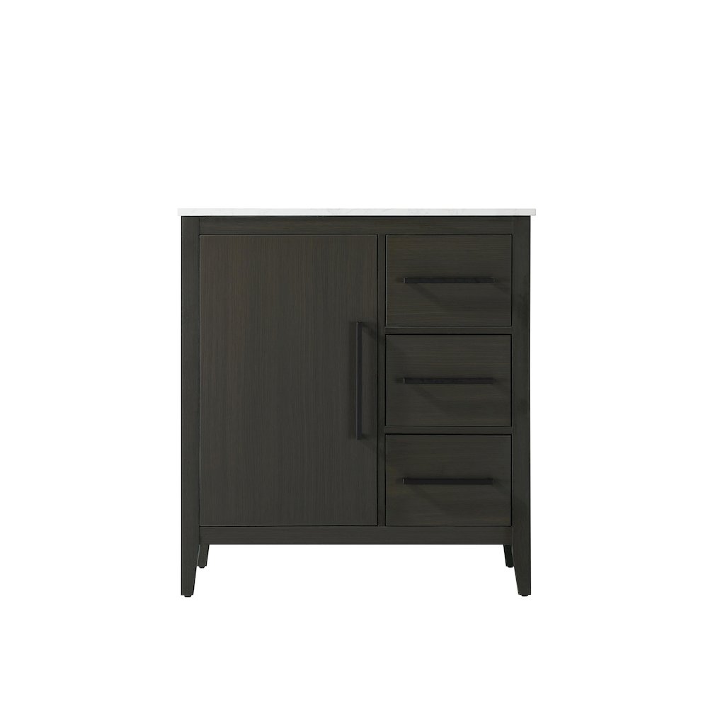 32 Inch Single Bathroom Vanity In Mocha Brown