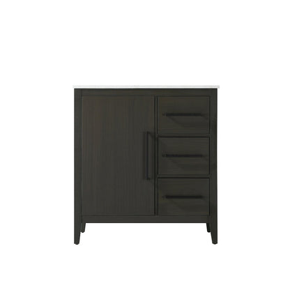 32 Inch Single Bathroom Vanity In Mocha Brown