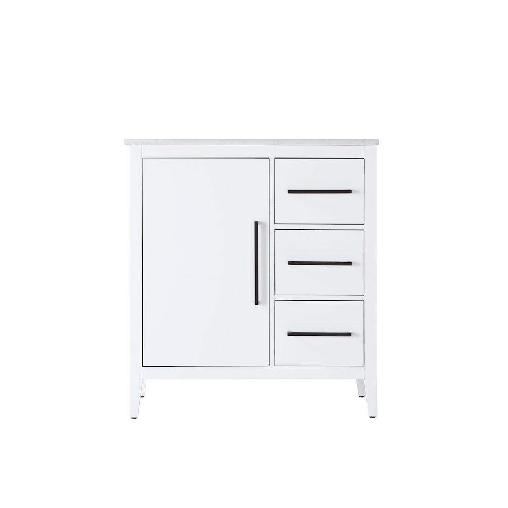 32 Inch Single Bathroom Vanity In White
