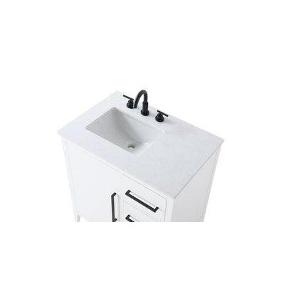 32 Inch Single Bathroom Vanity In White