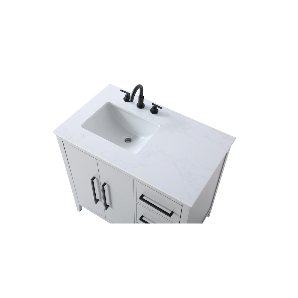 36 Inch Single Bathroom Vanity In Grey