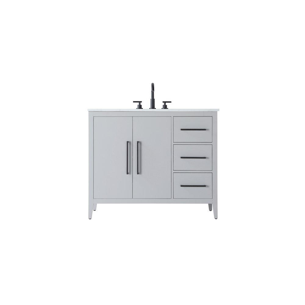 42 Inch Single Bathroom Vanity In Grey
