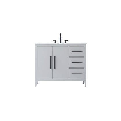 42 Inch Single Bathroom Vanity In Grey