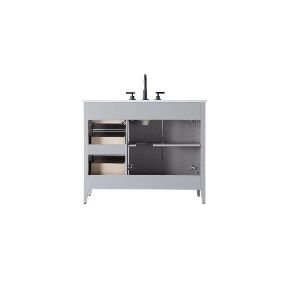 42 Inch Single Bathroom Vanity In Grey