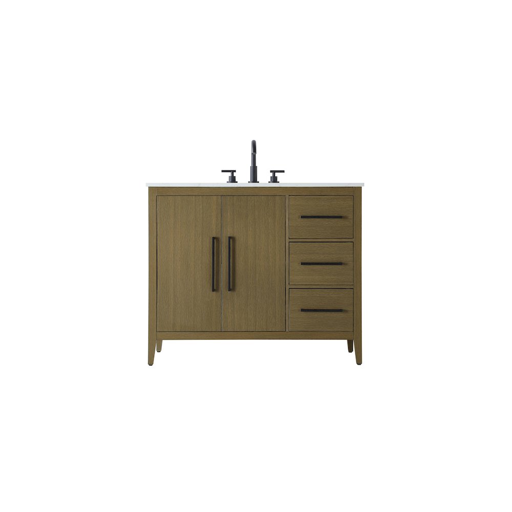 42 Inch Single Bathroom Vanity In Chestnut Brown
