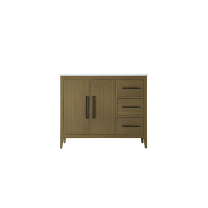 42 Inch Single Bathroom Vanity In Chestnut Brown