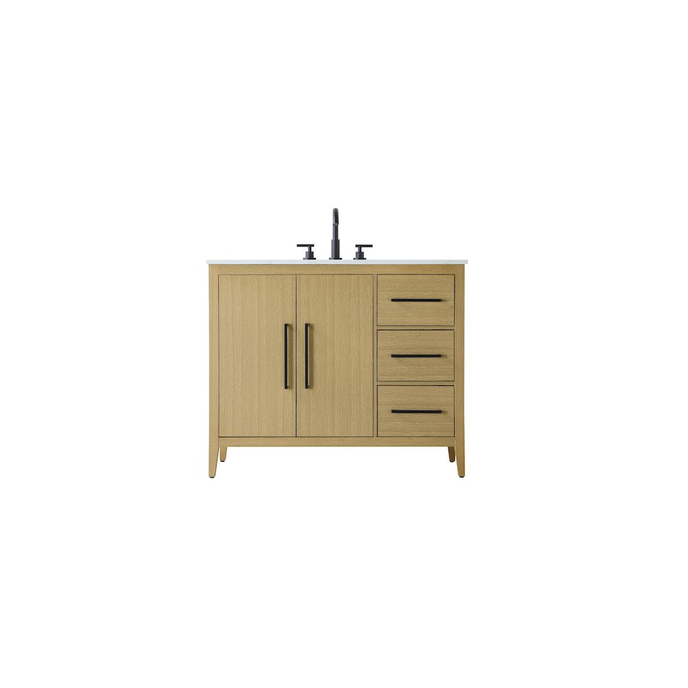 42 Inch Single Bathroom Vanity In  Honey Brown