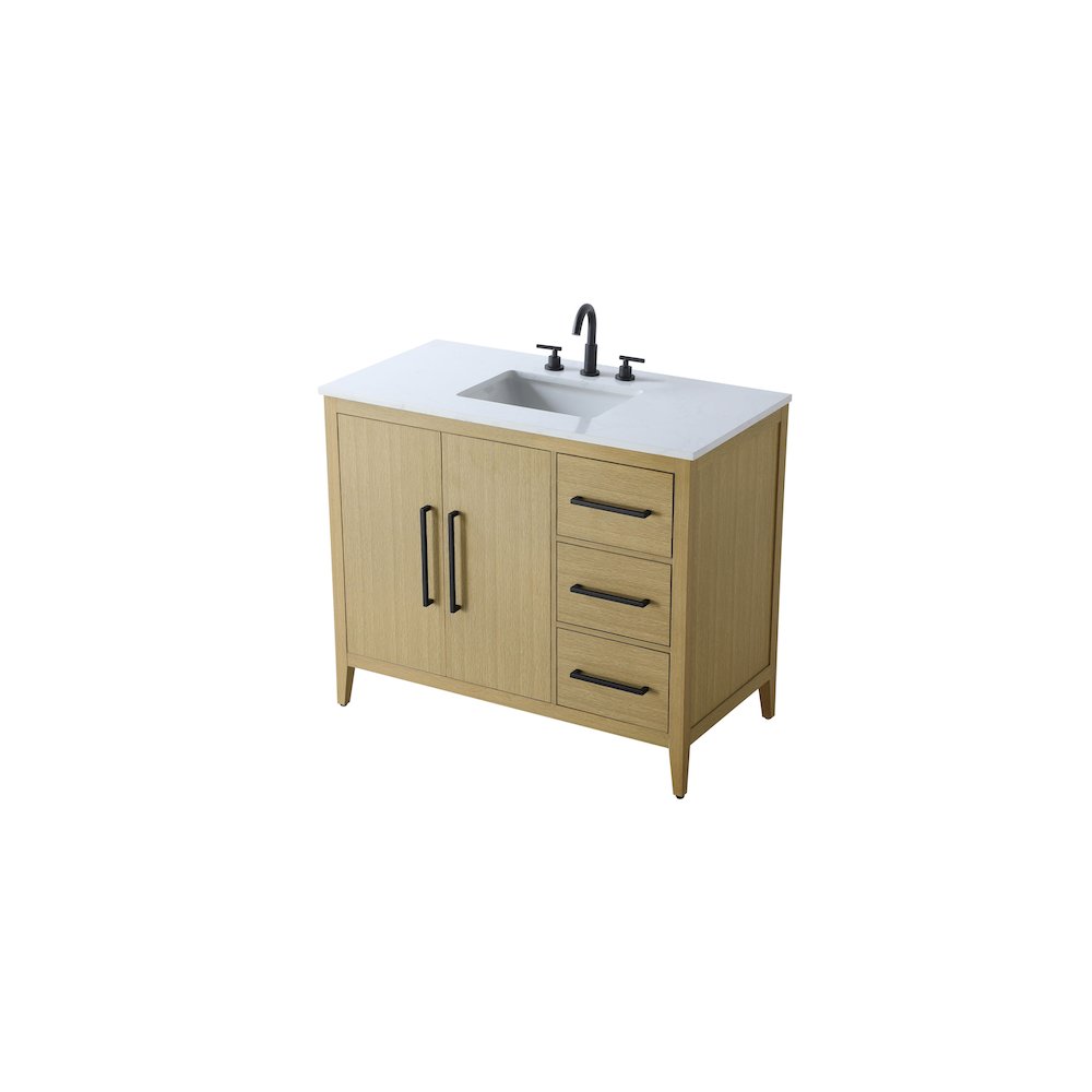 42 Inch Single Bathroom Vanity In  Honey Brown