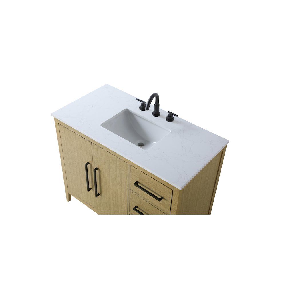 42 Inch Single Bathroom Vanity In  Honey Brown