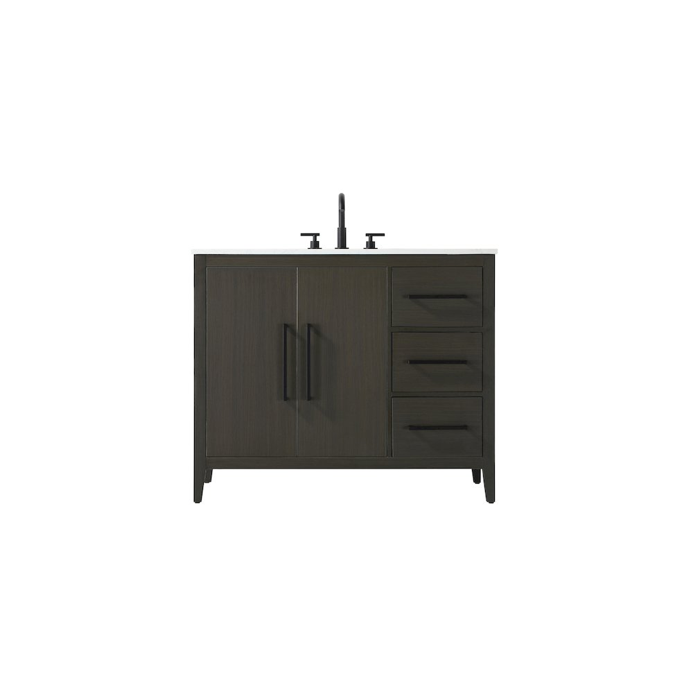 42 Inch Single Bathroom Vanity In Mocha Brown