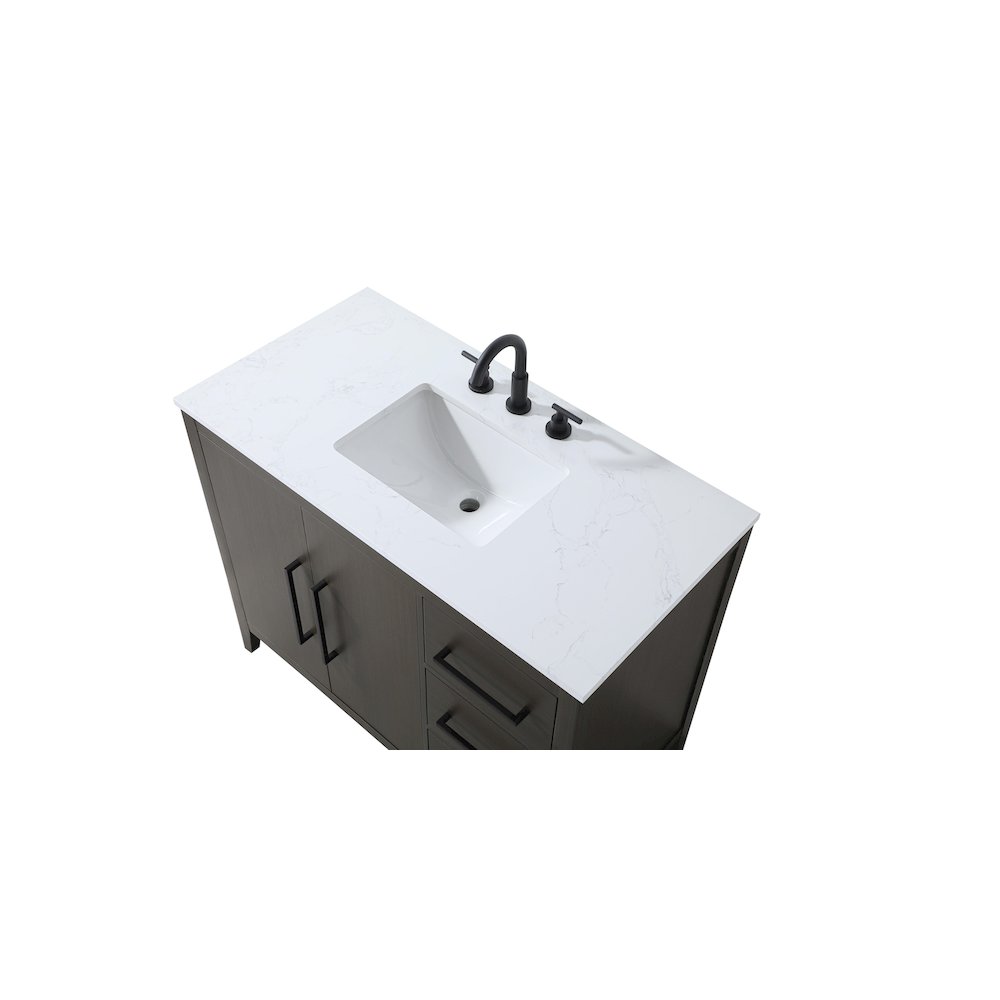 42 Inch Single Bathroom Vanity In Mocha Brown